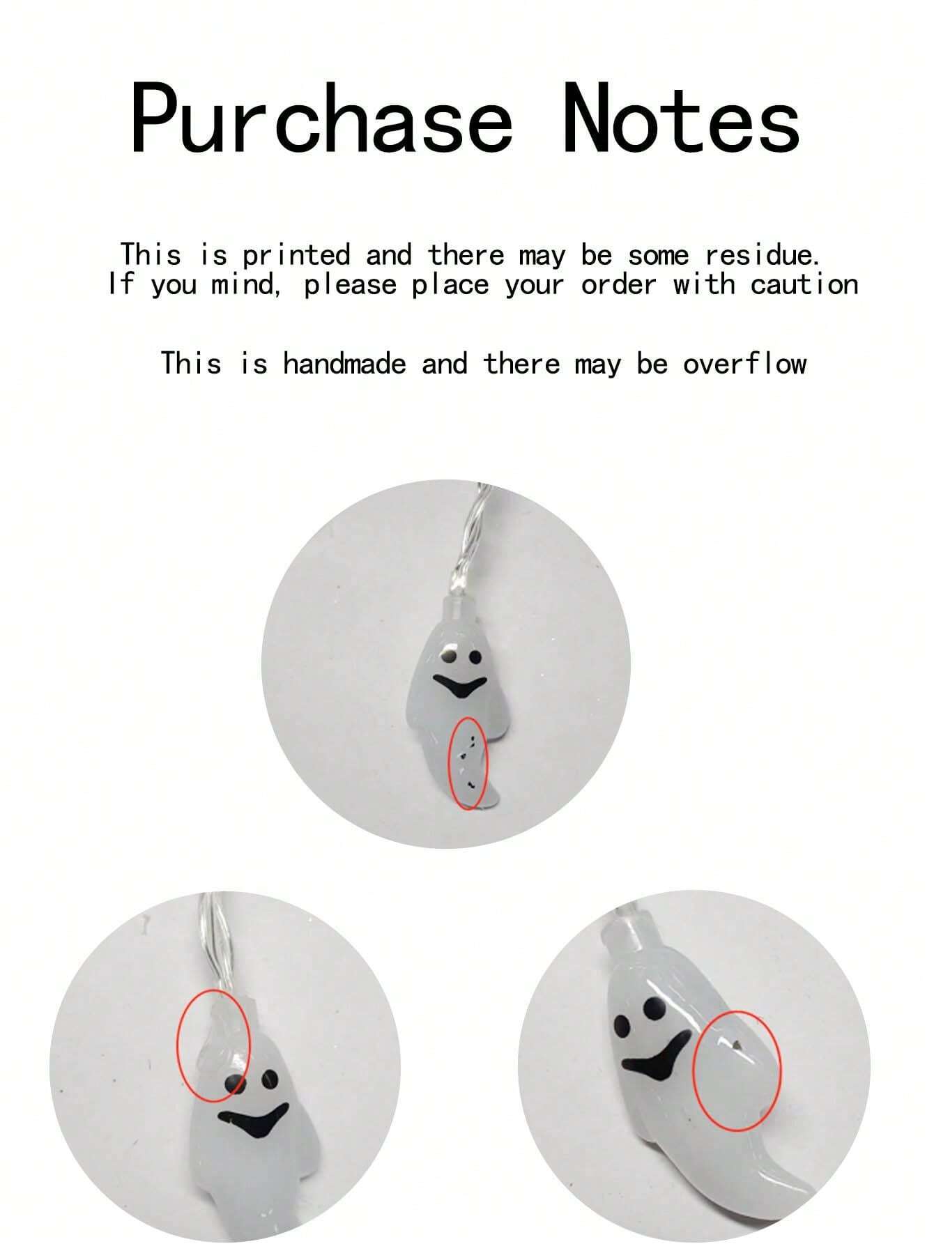 1pc LED Ghost String Lights For Halloween Decor Indoor/Outdoor Use