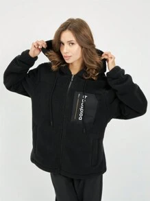 baasploa 1pc Women's Thermal Top Fashion Polar Fleece Women's Winter Warm And Thick Rest Sports Fashion Winter Women's Thermal Coat