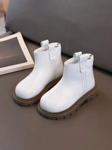 1 Pair Children Boots PU Upper Anti-Slip Thick Sole