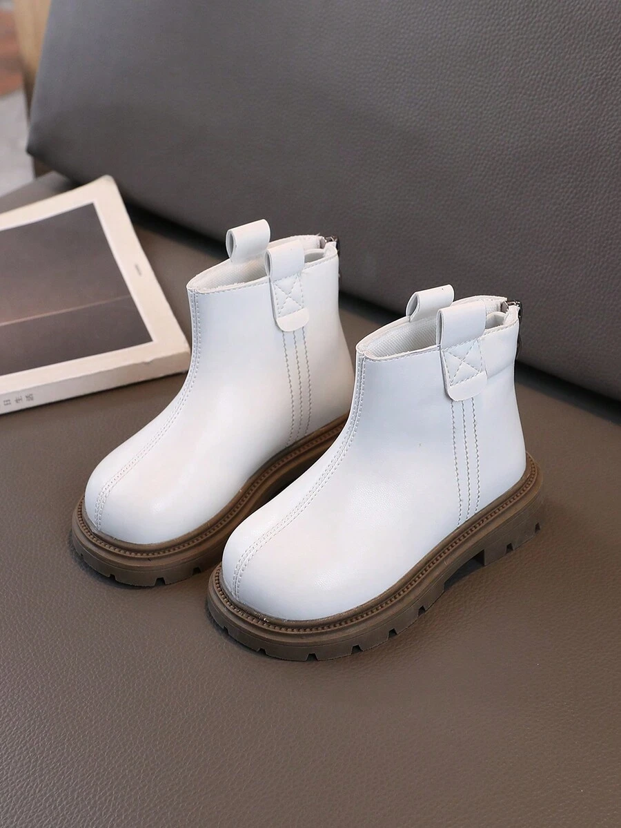 1 Pair Children Boots PU Upper Anti-Slip Thick Sole