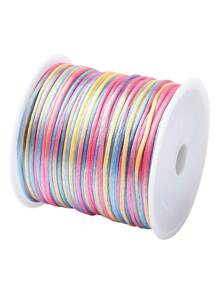 1 rola de 50 de metri 0,1 cm cordon de nailon cu gradient multicolor, potrivit pentru bricolaj, țesut brățări, colier, bijuterii și margele