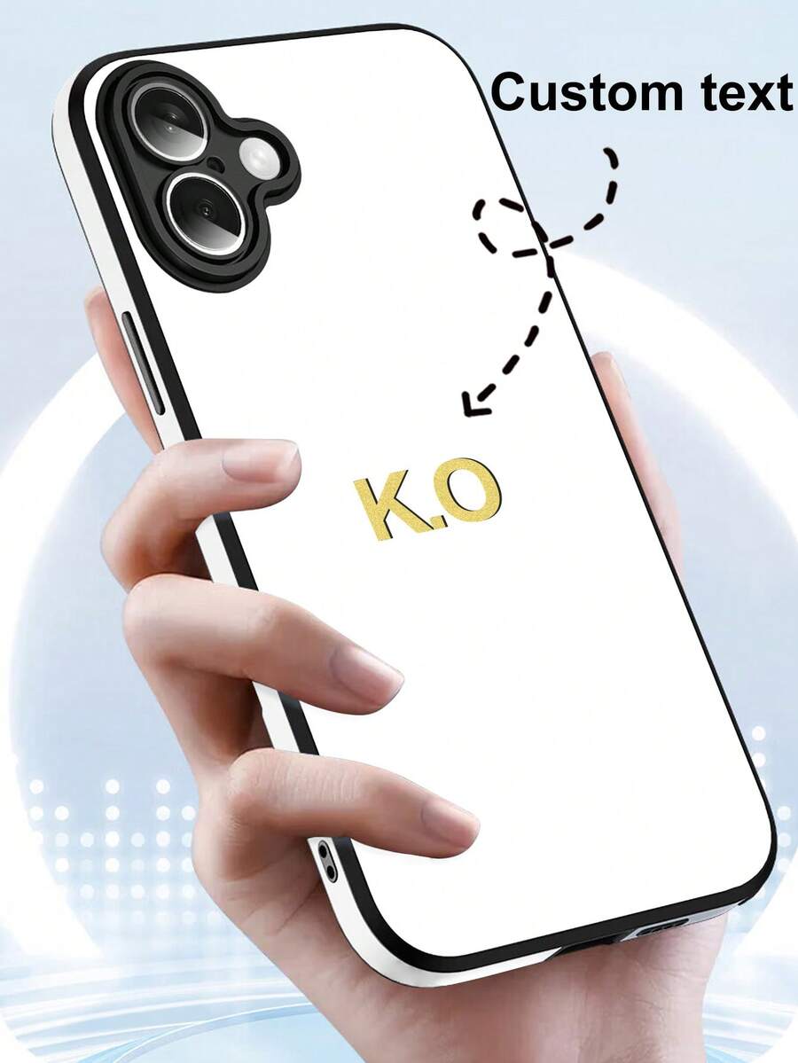 1 Ốp lưng iPhone 16 tùy chỉnh với các chữ cái và biểu tượng DIY được cá nhân hóa, thủ công bằng giấy bạc vàng, ốp lưng điện thoại tối giản cao cấp có họa tiết vải, được bọc hoàn toàn bằng phim ống kính, quà tặng hoàn hảo cho Giáng sinh, sinh nhật, Halloween cho bạn trai, bạn gái, bạn thân, gia đình và chính bạn. Tương thích với iPhone 16/15/14/13/12 Pro Max. - Nhiều màu - Xem 1