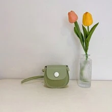 PU皮革时尚少女单肩包，心形斜挎包 - A - 查看 15