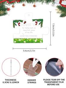 1 件，感谢你成为我生命中如此重要的一部分，拼图饰品，友谊饰品，亚克力饰品，送给好朋友的圣诞饰品，圣诞树挂饰，圣诞节家居节日装饰品，送给朋友家人的礼物 - 無色 - 查看 11