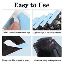 60 Miếng Băng keo nối tóc 0,8 cm X4 cm Băng keo thay thế hai mặt Băng keo nối tóc cho tóc nối, tóc giả, vật dụng - Nhiều màu - Xem 5