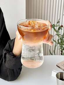 1PC 玻璃南瓜杯，咖啡杯，透明玻璃，早餐杯，奶昔杯，果汁杯，牛奶杯，透明杯饮水杯，拿铁杯，浓缩咖啡杯，卡布奇诺杯，拿铁麦片酸奶饮料杯，牛奶杯时尚杯多用途杯透明汤杯，饮料杯马克杯可爱南瓜万圣节咖啡杯家庭办公室