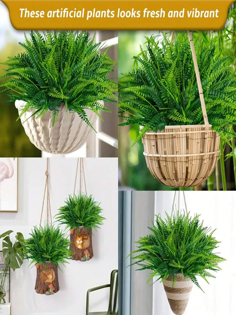 10 Bundles Artificial Flowers For Outdoor UV Resistant Fake Plants