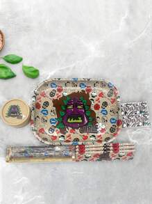 Set de 8 piezas de accesorios para fumar, incluye 2 molinillos, 3 libritos de papeles de liar, 2 papeles de filtro, 1 máquina de liar manual de 4,72 pulg, bandeja de metal de 7,09 pulg*5,51 pulg, regalo para fumadores (los papeles de liar se envían al azar en el set rosa) Corazón de San Valentín de niño Mujeres de San Valentín - Multicolor - Ver 16