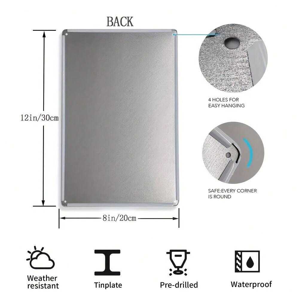 2pcs 24Hour Surveillance Metal Aluminum Sign Foil Engraving Security