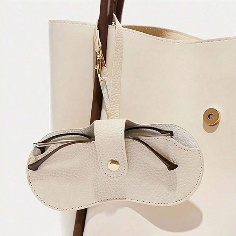 Túi đựng kính, Vỏ đựng kính nổi thanh lịch, Túi đựng kính râm, Chống bụi bẩn, Túi đựng kính có dây đeo vai Túi đựng kính siêu mỏng có chân đế, Túi đựng kính râm bằng da Pu treo dễ thương - Nhiều màu - Xem 1