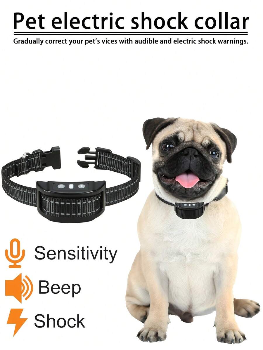 Rechargeable Dog Shock Collar With Beeper, Electric Dog Training Collar