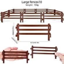 10pcs Assorted Fencing Design / Multiple Sizes / Various Colors Corral Fence Accessory Toy Set, Plastic Barn Yard Paddock Or Farm Animal Horse Model Fence Playset, Sandbox Scene Decoration Accessories