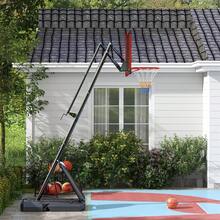 SPORTNOW Basketball Hoop Outdoor, Height Adjustable Basketball Hoop And Stand With Weighted Base, Portable On Wheels, 2.4-2.9m, Red - Red - View 9