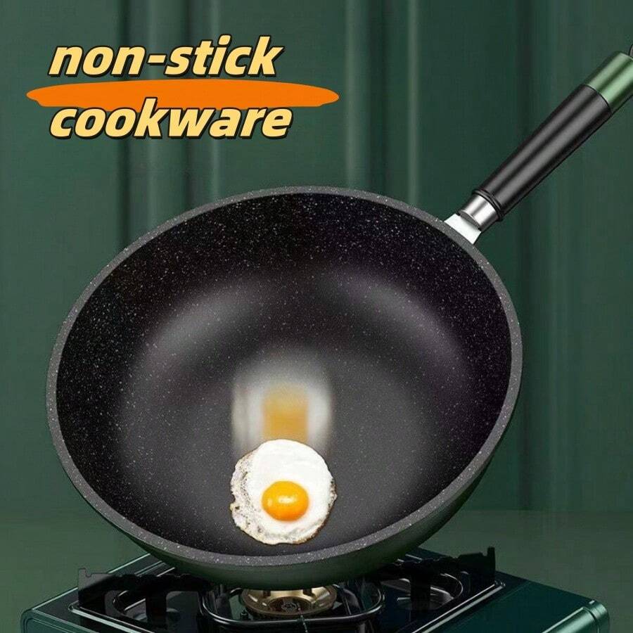 Thick NonStick Wok Suitable For Induction Cooktop, Gas Stove, Heavy