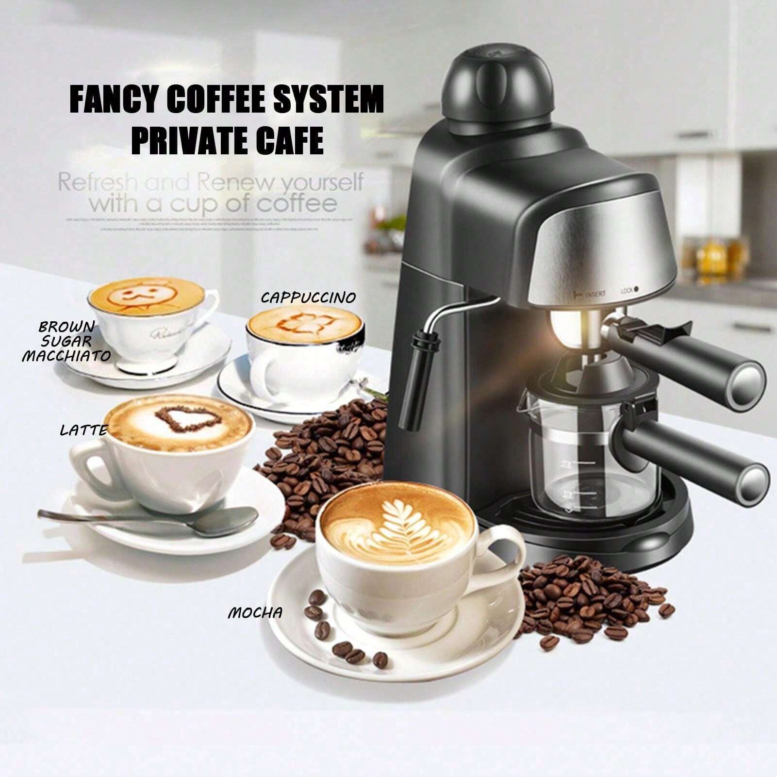 Espresso Coffee Maker, 3.5Bar Espresso Coffee Machine With Rapid