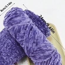 1 Stück handgemachtes Chenillegarn, 100g, geeignet für Do-It-Yourself Schal, Mütze, Jacke, Pullover, Tasche, Puppe
