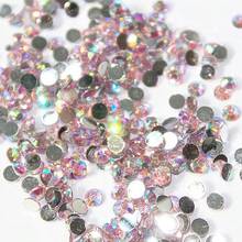 5000sparent AB Resin Nail Rhinestones 3D Non Hotfix Glitter Round Flatback Đá quý Strass Kim cương Trang trí nghệ thuật DIY - Bột chuyển màu - Xem 3