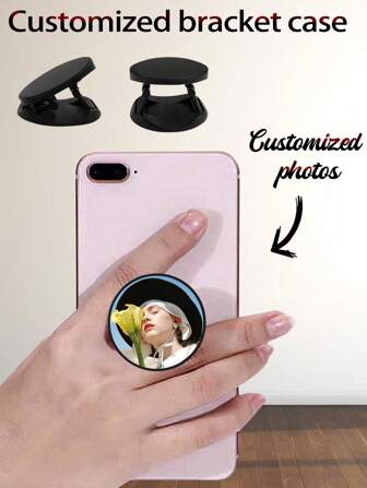 1 pezzo Supporto pieghevole personalizzato per telefono con copertura completa per vari dispositivi, ciondolo per telefono, elegante, colorato, vintage, carino, semplice, divertente, personalizzato, unico, idea regalo ideale per lui, idea regalo ideale per lei, fidanzato, fidanzata, famiglia, amici, nonni, coppia, per anniversari, per compleanni, scelta stagionale, telefoni cellulari e accessori, supporto per telefono personalizzato