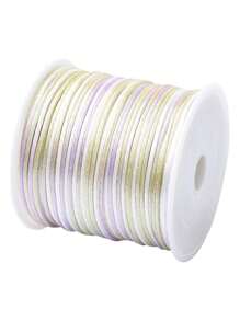 1 rola de 50 de metri 0,1 cm cordon de nailon cu gradient multicolor, potrivit pentru bricolaj, țesut brățări, colier, bijuterii și margele