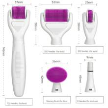 Derma Roller Kit DRS 6 In1 Microneedle Derma Roller Set For Home Use Skincare 0.25mm - White - View 4