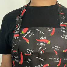 1 pièce Tablier ajustable pour adulte, tablier de chef rayé pour restaurant, camping extérieur, pique-nique, utilisation en cuisine (les motifs imprimés peuvent varier, style de boucle aléatoire), cuisine, salle de bain, maison, fournisseurs de produits ménagers