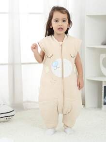 Children Quilted Sleeping Bag For Four Seasons Infant Toddler Boy Girl Detachable Sleeve Split Leg Striped Printed Sleepsack One Piece Sleep Sack - Multicolor - View 8