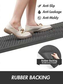 1pc Outdoor/Indoor Welcome Mat Thick & Durable Rubber Backed Entrance Door Mat ,Room Decor