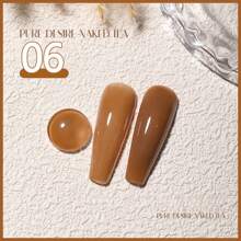 MIANEL 12ML/PCS 2024新款裸茶色凝胶指甲油秋冬美拉德棕冰透明裸色指甲油黑色指甲棕色指甲圣诞指甲和万圣节指甲礼物女孩美甲沙龙使用和DIY使用美甲沙龙特价 - 彩色 - 查看 8