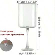 1个/6个可拆卸14盎司葡萄酒杯高脚杯高档水晶玻璃香槟杯高脚杯套装 - 彩色 - 查看 2