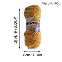 1 Stück handgemachtes Chenillegarn, 100g, geeignet für Do-It-Yourself Schal, Mütze, Jacke, Pullover, Tasche, Puppe
