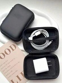 1 chiếc hộp đựng tai nghe mini vỏ cứng EVA, túi đựng bộ sạc tai nghe kỹ thuật số, túi đựng phụ kiện kỹ thuật số, dùng cho công việc, du lịch, trường học, đại học, văn phòng - Túi đựng điện tử màu đen cho trường đại học, ngân hàng điện, bộ sạc di động, hộp đựng bộ sạc, hộp đựng tai nghe, túi đựng cáp, hộp đựng cáp - Nhiều màu - Xem 5