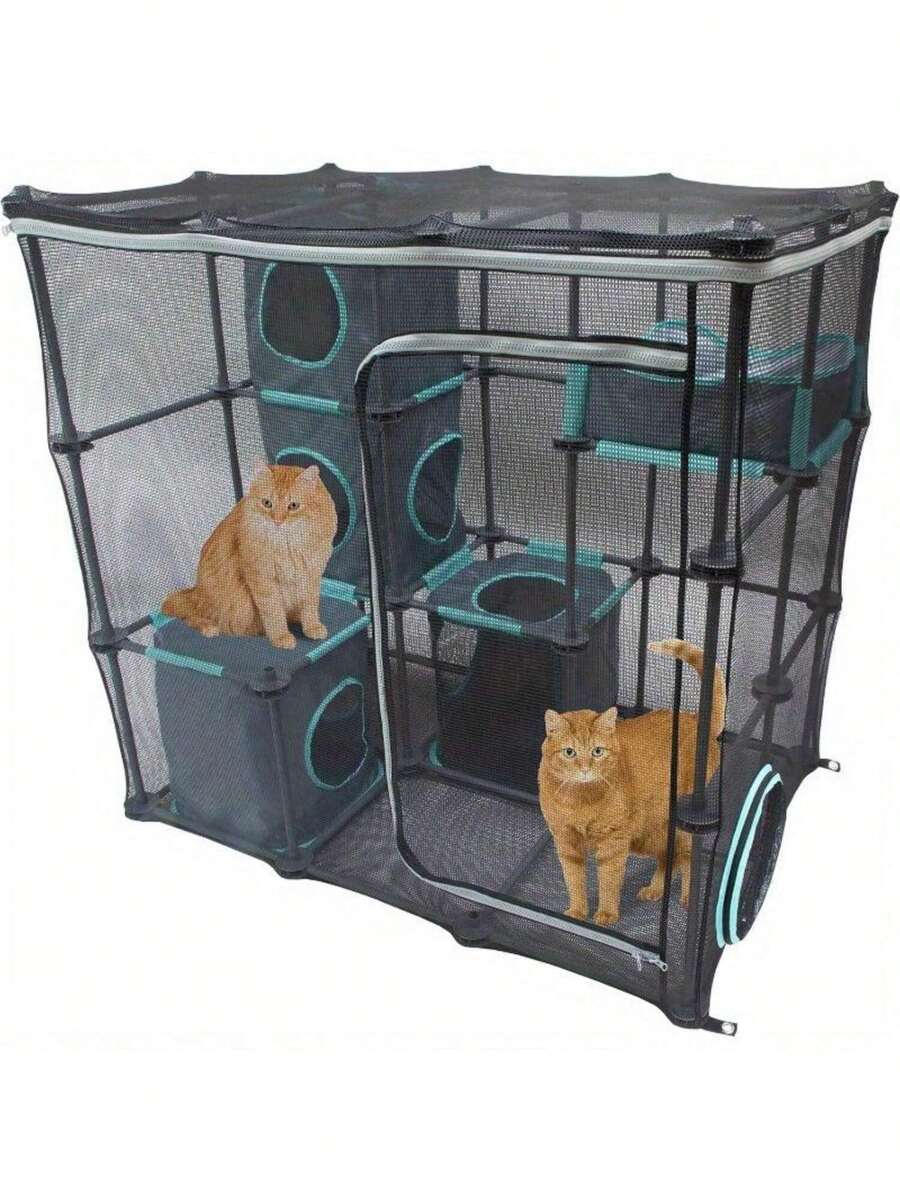 Outdoor Catio Mega Kit For Cats, Replacement Parts, And 10' Tunnels