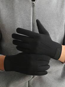 1pair Men's Warm Gloves With Thermal Lined, Touchscreen Compatible, Windproof And Cold Resistant, Suitable For Daily Use In Winter