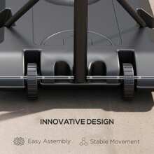 SPORTNOW Height Adjustable Basketball Hoop And Stand, Free Standing Basketball Stand Net Set System W/ Wheels, Enlarged Base, PE Backboard, 179-209cm - Black - View 7