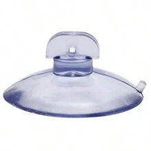 Kit Of 10 Suction Cups 45mm With Lock And Hole In Crystal PVC Suction Cup 4.5cm - 無色 - 查看 1