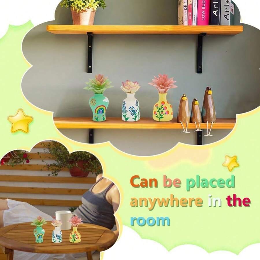 3 Styles Vase Pottery Painting Kit Paint Your Own Ceramic Pottery