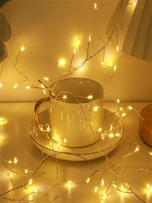 1pc Indoor Christmas LED Firecrackers Fairy String Lights, LED Holiday Lights, 8 Modes, 100/50 LED Decorative Lights, Suitable For Scene Decoration, Holiday Decoration, Room Decoration, Home Decoration, Office Decoration, Theme Party Decoration, Christmas Decoration