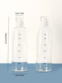 1入透明夏季水瓶，大容量戶外飲料杯帶時間刻度提醒，適用於夏季冷飲和飲料的塑料杯 - 無色 - 查看 7