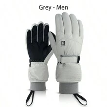 1 paio di guanti da sci professionali per uomo e donna, impermeabili, antivento, caldi, con fodera termica spessa, adatti per moto, motoslitta, sci e snowboard all'aperto, guanti invernali, scaldamani, guanti da neve