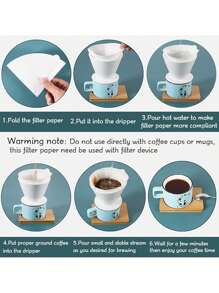 100pcs Premium Disposable Cone Coffee Filters - Perfect For Drip Brewing, Hand-Drip & Pour-Over Coffee Makers, Easy-To-Use Kitchen Essentials - Multicolor - View 4