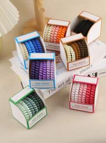 6/1pc Women Multi-Color Simple & Durable Matte Spiral Hair Scrunchies High Elasticity Ponytail Holders Hair Accessories Hair Ties Hair Rope