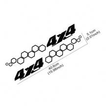 创意汽车 4x4 蜂窝状开口贴纸越野装饰贴花皮卡车车厢侧尾门装饰汽车改装配件 - 40.6x5.1cm/15.98x2.01inch - 查看 5