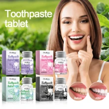 30 viên kem đánh răng dạng rắn nhiều hương vị, làm sạch và chăm sóc răng sâu, loại bỏ vết ố trên răng, viên chăm sóc răng di động - Nhiều màu - Xem 2