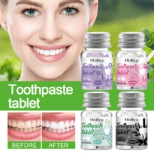 30 viên kem đánh răng dạng rắn nhiều hương vị, làm sạch và chăm sóc răng sâu, loại bỏ vết ố trên răng, viên chăm sóc răng di động - Nhiều màu - Xem 4