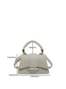 Bolso de mano de alta calidad, minibolso cuadrado, versátil y de unicolor para mujer.