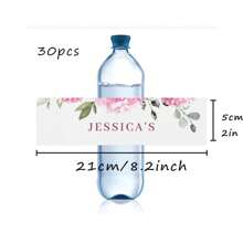 30 Pcs Custom Water Bottle Labels Stickers Self Adhesive Candy Wrap Bridal Shower Decor Personalized Text