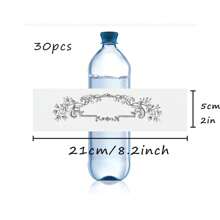 30 Pcs Custom Water Bottle Labels Stickers Self Adhesive Candy Wrap Bridal Shower Decor Personalized Text