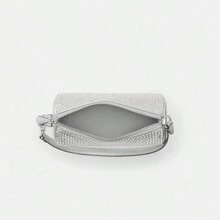 Coach Nolita 20 拉链开合可拆卸肩带面料和牛皮手提包斜挎包单肩包常规款女款银色 - 銀色 - 查看 3