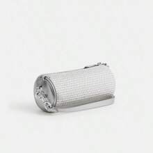 Coach Nolita 20 拉链开合可拆卸肩带面料和牛皮手提包斜挎包单肩包常规款女款银色 - 銀色 - 查看 5