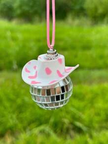 1pc Creative Disco Ball Car Rearview Mirror Hanging Decoration
